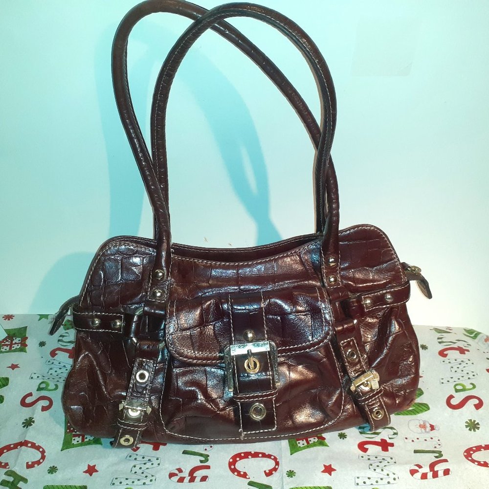 A. Gianetti Brown Leather Shoulder Bag
